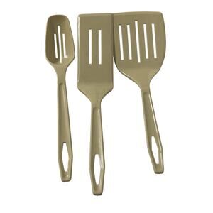 Vintage King Kraft Beige Slotted Spoon Spatula Long Blade Spatula Made In USA